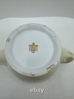 VTG Noritake Teapot, Lid Floral Rim, Gold Filigree & Trim Creamer &Sugar Japan