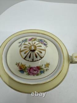 VTG Noritake Teapot, Lid Floral Rim, Gold Filigree & Trim Creamer &Sugar Japan