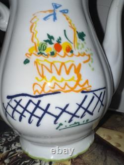 VTG Pablo PICASSO Limited MMI Paris Porcelain Teapot Rare Collector Large Teapot