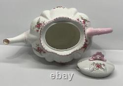 VTG Shelley Bridal Rose Dainty Shape Tea Set Service For 8 Teapot 37 Pieces Read
