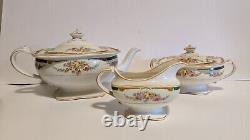 VTG W. H. Grindley WINDSOR IVORY Teapot, Cream & Covered Sugar