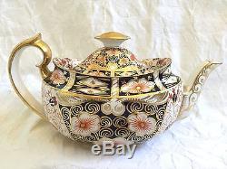 Very Fine Antique ROYAL CROWN DERBY 2451 IMARI Teapot Creamer & Sugar Tea Set