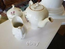 Very Rare Antique Frijsenborg Royal Copenhagen Tea Pot, Sugar Bowl, and Creamer