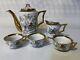 Very Rare Bavienthal Germany Gold Porcelain Tea Set 3 Cups 1 Tea Pot 1 Creamer