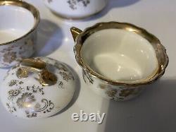 Very Rare Bavienthal Germany Gold Porcelain Tea Set 3 Cups 1 Tea Pot 1 creamer