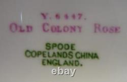 Very Rare Set-spode Copeland Y6447old Colony Roseteapot Creamer Sugar Bowl Eng