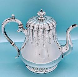 Victorian Aesthetic Silver Plate 3 Pc Tea Set Coffee Pot Sugar Cream Pitcher