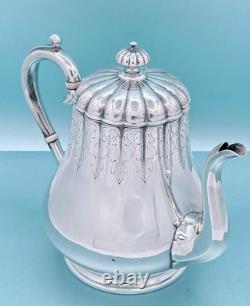 Victorian Aesthetic Silver Plate 3 Pc Tea Set Coffee Pot Sugar Cream Pitcher