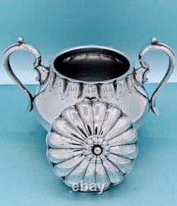 Victorian Aesthetic Silver Plate 3 Pc Tea Set Coffee Pot Sugar Cream Pitcher