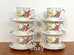Villeroy & Boch Flora Bella Tea Set with Coffee/Tea Pot & 6 Cups/Saucers EUC