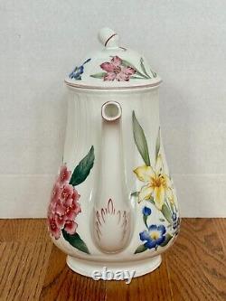 Villeroy & Boch Flora Bella Tea Set with Coffee/Tea Pot & 6 Cups/Saucers EUC