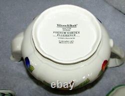Villeroy & Boch French Garden Fleurence Teapot Creamer Jug & Covered Sugar Bowl