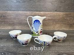 Villeroy & Boch Le Ballon Porcelain Jean Mercier Tea Pot With 4 Cups