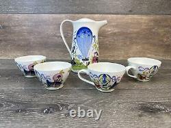 Villeroy & Boch Le Ballon Porcelain Jean Mercier Tea Pot With 4 Cups