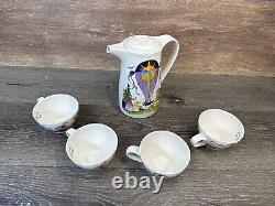 Villeroy & Boch Le Ballon Porcelain Jean Mercier Tea Pot With 4 Cups
