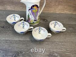 Villeroy & Boch Le Ballon Porcelain Jean Mercier Tea Pot With 4 Cups