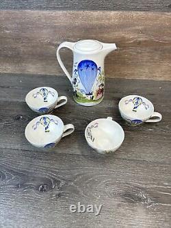 Villeroy & Boch Le Ballon Porcelain Jean Mercier Tea Pot With 4 Cups