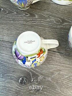 Villeroy & Boch Le Ballon Porcelain Jean Mercier Tea Pot With 4 Cups