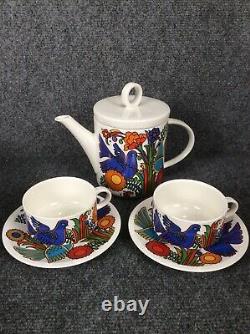 Villeroy & boch Acapulco teapot and 2 sets cups saucers