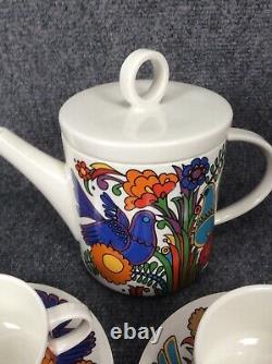 Villeroy & boch Acapulco teapot and 2 sets cups saucers