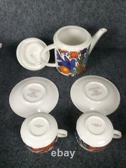 Villeroy & boch Acapulco teapot and 2 sets cups saucers