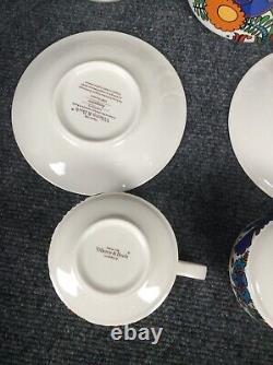 Villeroy & boch Acapulco teapot and 2 sets cups saucers