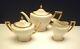 Vintagelenox/tiffany & Co Ivory/gilded Coffee/tea Pot Sugar & Creamer Set