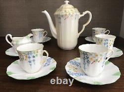 Vintage 1930 E. Hughes Fenton Paladin Bone China Tea Set Teapot England Art Deco