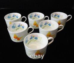 Vintage 1970s Mikasa Uptown & Mariposa Set -Tea Pot, Cups, Plates, Glasses for 6