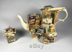 Vintage 1998 Paul Cardew Signed Lilliput Lane Large Market Stall Teapot