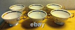 Vintage 23 Piece set Haus Dresden 24K gold leaf & trim china set tea pot cups