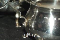 Vintage 3 Piece solid Silver Bachelor Tea Set Teapot, Sugar & Milk1898 & 97
