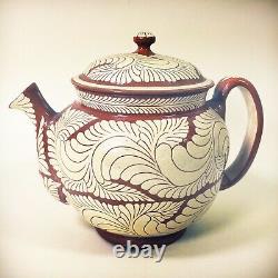 Vintage 40's 50's Casa Jimenez Pluma Teapot Creamer 13 Piece Set Oaxaca Mexico