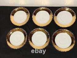 Vintage Antique Bavaria Germany HANDARBEIT GOLD 22K DEMITASSE Tea Set 17 Pieces