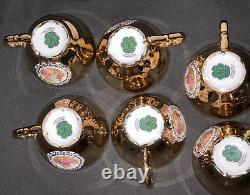 Vintage Antique Bavaria Germany HANDARBEIT GOLD 22K DEMITASSE Tea Set 17 Pieces