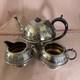Vintage Antique Silver Plated Milk Jug Sugar Bowl Tea Pot Set