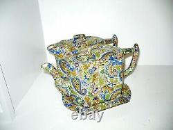 Vintage Antique Wades England Paisley 3 Piece Tea Set With Tray Teapots As Is