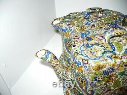 Vintage Antique Wades England Paisley 3 Piece Tea Set With Tray Teapots As Is