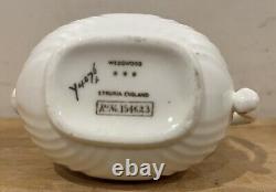 Vintage Antique Wedgwood Teapot Set Made In Etruria England Gold Floral Rare