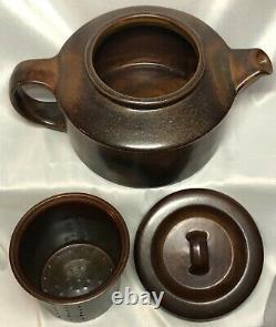 Vintage Arabia of Finland Tea Pot Set Ruska Ulla Procope Creamer 3 Cups Saucers