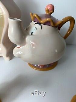 Vintage Beauty & The Beast 10th Anniversary Disney Teapot Tea Set