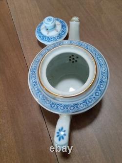 Vintage CHINESE Porcelain Tea Set 5 Cup Set Rice Eye Translucent Pierce Design