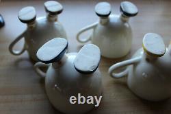 Vintage Carlton Walking Ware Tea Set of 7 Cups Sugar Creamer Tea Pot