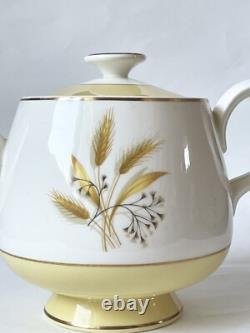 Vintage Century Service MCM Autumn Gold Wheat Pattern Teapot
