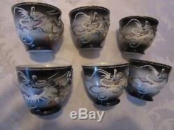 Vintage Ceramic Dragon ware 7 ¼T Tea pot set for 6 Ornate 17 pcs Moriage Japan