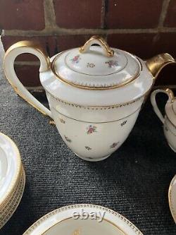 Vintage Chastagner & Cie Limoges France Coffee Tea Pot Set 20 Pieces Floral