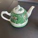 Vintage China Famille Rose Porcelain Hand Painted Artwork Tea Pot And Cut Set