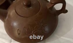 Vintage Chinese Terracotta Tea Set 10 Pieces New Never Use With Out Box