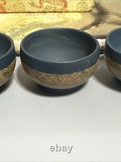 Vintage Chinese Yixing Clay Teapot Set With Box And 6 Cups. Two Damaged! Read