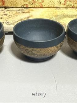 Vintage Chinese Yixing Clay Teapot Set With Box And 6 Cups. Two Damaged! Read